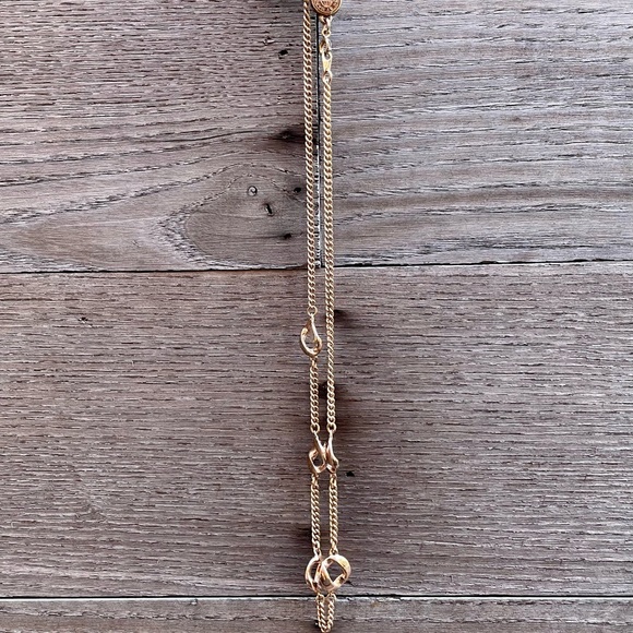 Marc by Marc Jacobs Rose Gold Tone Chain Link Station Choker Necklace - Picture 3 of 15